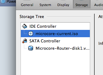 Microcore ISO attached to VM