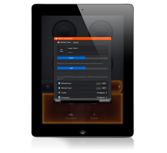 SoundCloud-share.jpg SoundCloud interface in Loopy HD