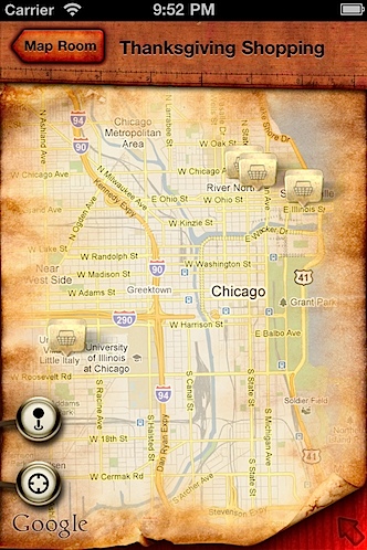 The Cartographer iPhone App Thanksgiving Shopping.jpg